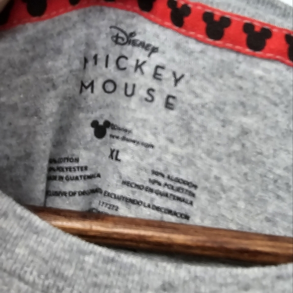 Disney Mickey Mouse Suede Graphic Short Sleeve Tee Shirt Size XLARGE GRAY BLACK - Picture 4 of 5